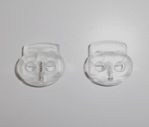 Koordstopper 2-gaats 18mm (10 stuks), Transparant